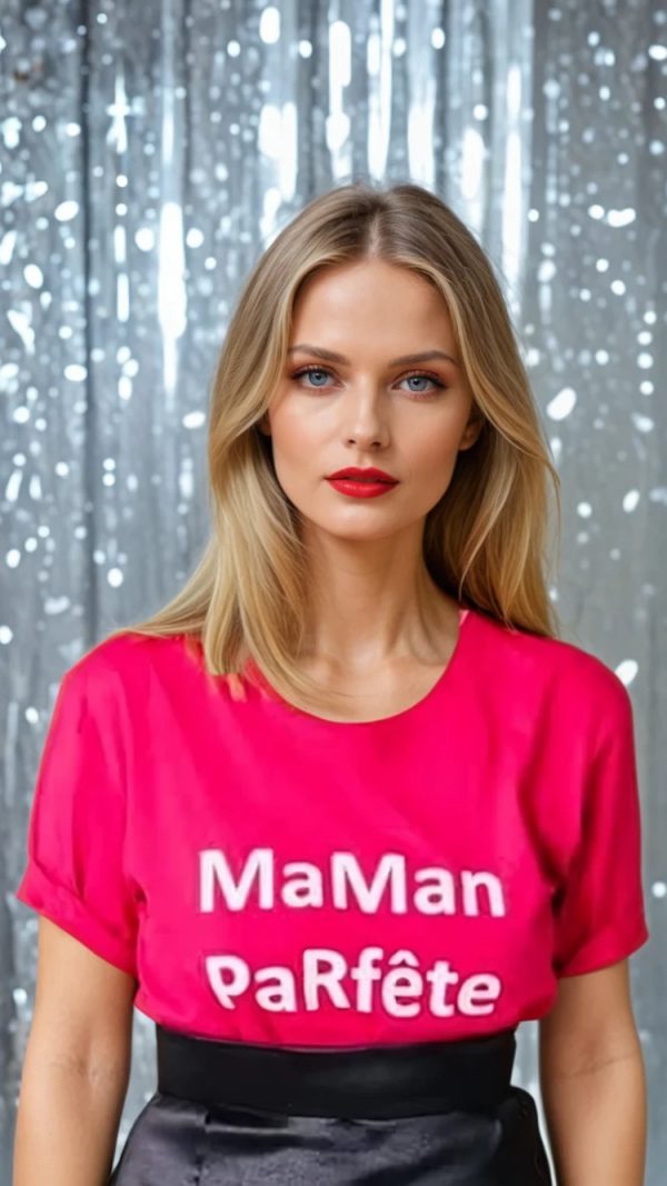 T-shirt avec imprimé maman parfête – Image 3