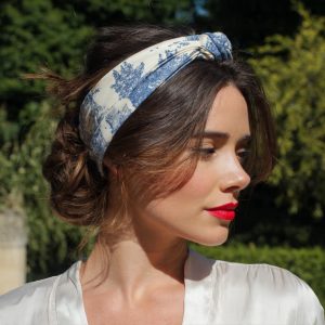 Headband Antoinette – Toile de Jouy